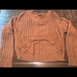 Orange cropped sweater